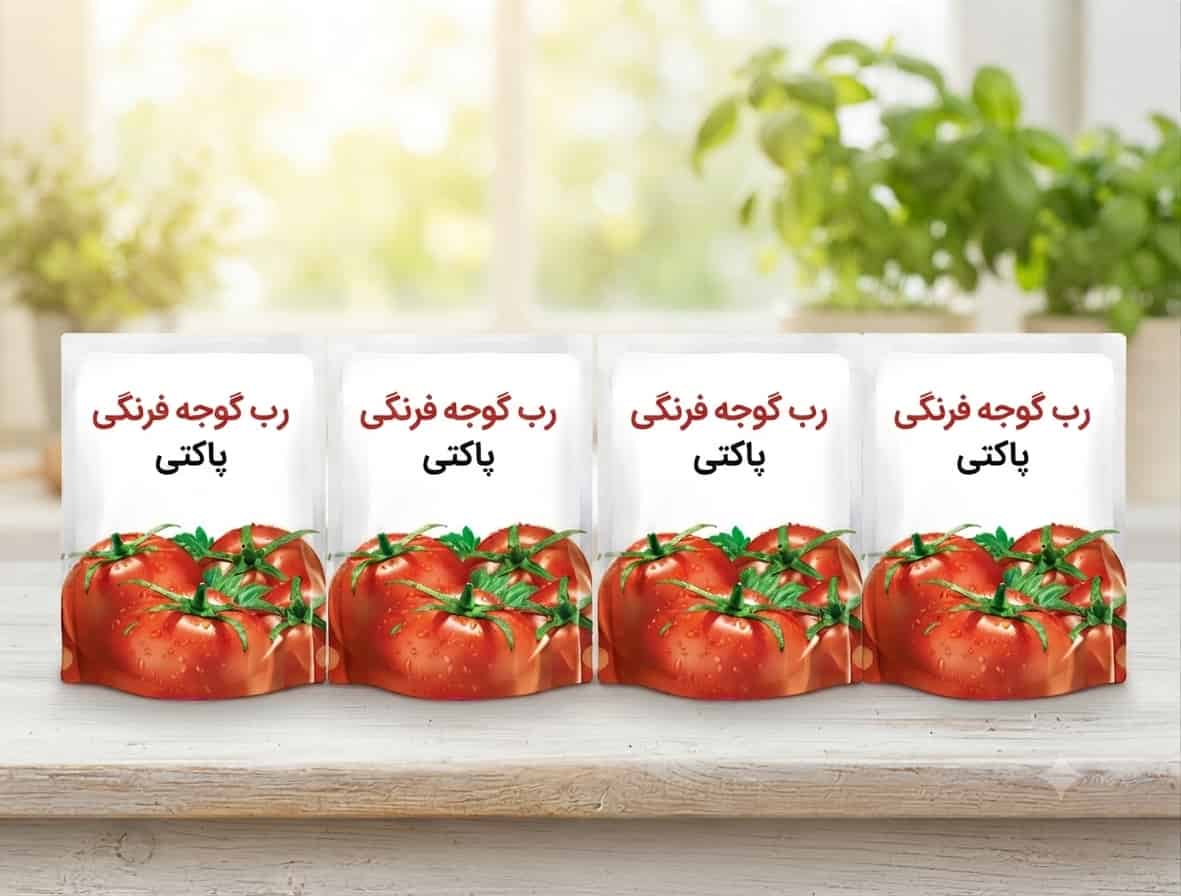 رب گوجه‌فرنگی پاکتی با بسته‌بندی سبک و مصرف آسان